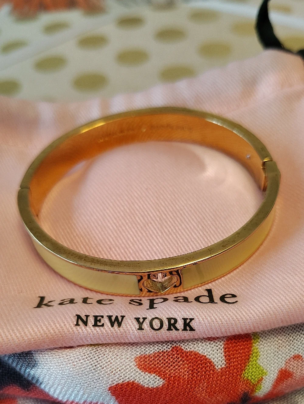Kate Spade New York Yellow Bangle with Gold Spade Bracelet - Picture 2 of 4